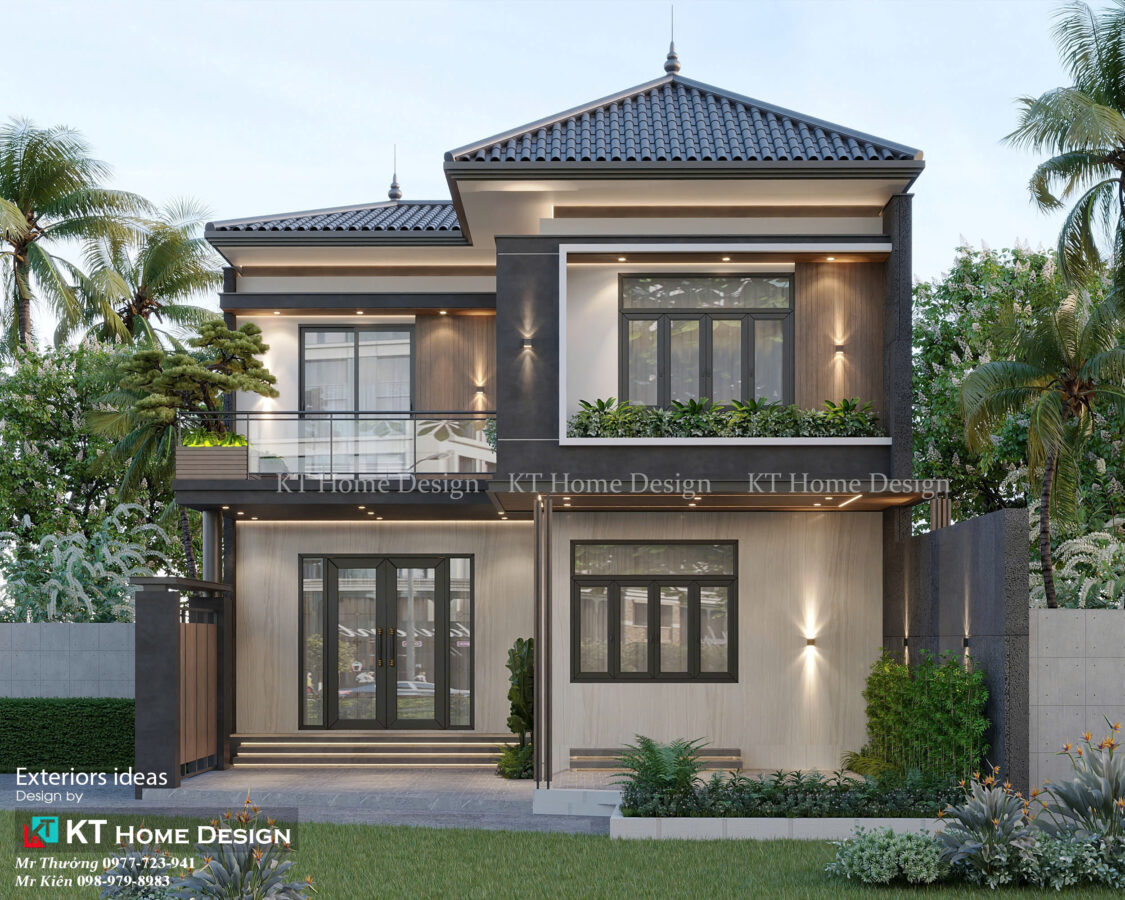 THIẾT KẾ BIỆT THỰ 2 TẦNG-MÁI NHẬT