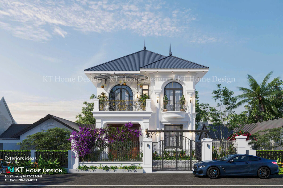 THIẾT KẾ BIỆT THỰ TÂN CỔ ĐIỂN – MÁI NHẬT